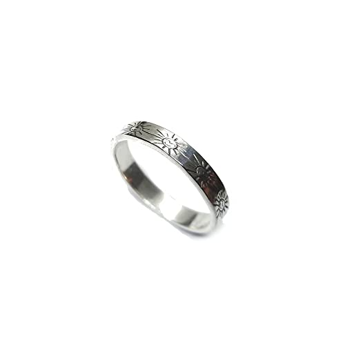 Bague Soleil argent 925 massif l'anneau 4mm idéal pour sublimer votre style estival