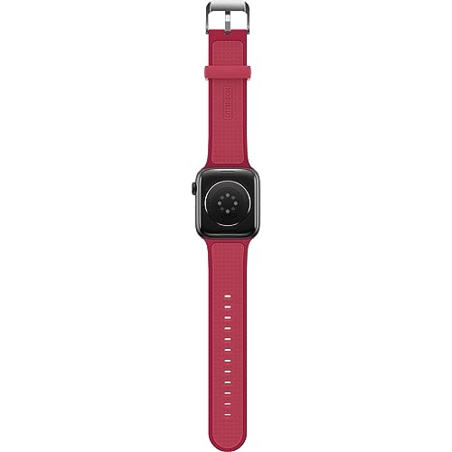 OtterBox All Day Watch Band for Apple Watch 44/45/46mm, Replacement Durable Soft Touch Silicone Strap for Apple Watch Red - Image 3