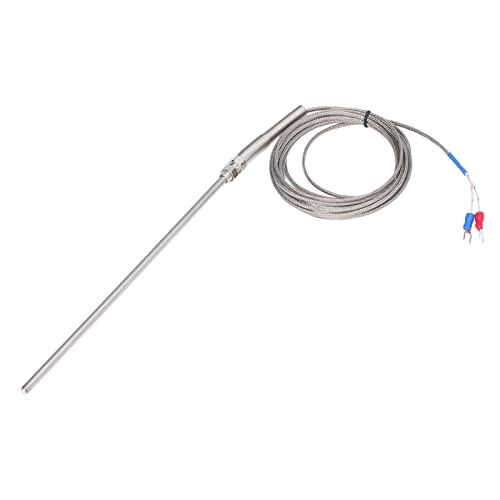 Respicefinem K Type Stainless Steel Thermocouple Probe for Temperature Measurement 200mm Probe Size 3 Meters Length Ideal for Various Temperature Measuring Applications
