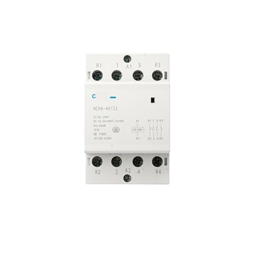 Contacteur ca domestique NCH8 40A avec contacts 4NO pour commuter les fortes charges 500V