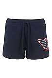 Emporio Armani Underwear Damen Iconic Terry Shorts, Marine, XL