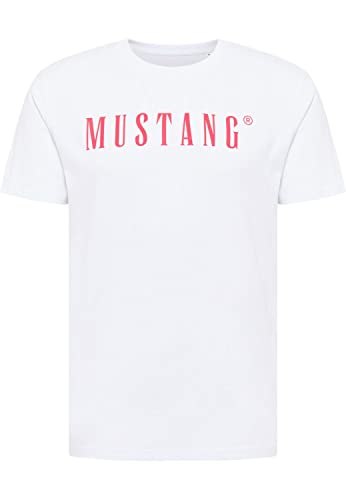 Mustang Hombre Alex C Logo Tee 1013221 Camiseta, Blanco (General White), 3XL