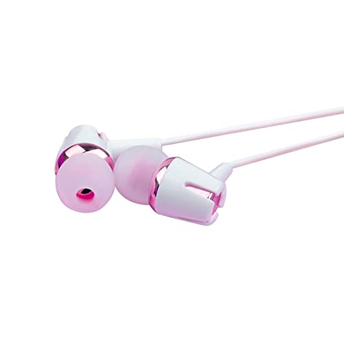 Earbuds Wired in-Ear Headphones with Microphone, in-Ear Earbud Headphones with Mic, Noise Isolating, Clear Sound, Ear Bud Tips, 3.5mm Jack Earphones for Phones and Laptops Rose Gold