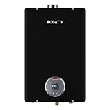 FOGATTI Natural Gas Tankless Water Heater, Indoor 7.5 GPM, 170,000 BTU Black Instant Hot Water Heater, InstaGas Comfort 170 Series