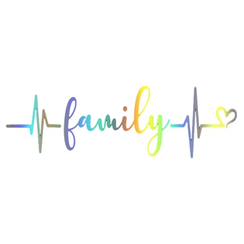 Pegatinas De La Familia De Las Ventanas De Espalda Para Coches - Calcomanías De Ritmo Cardíaco De Vinilo, Emblemas Traseros Impermeables | Gráficos De Automóviles Lindos Para, Pantalla De Pared En