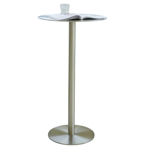 Table de bistro stable en acier inoxydable avec cadre robuste de cuisine