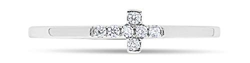 Milla Cross Rings For Women - 925 Sterling Silver Rings & 14K Gold Plated Rings - Christian Gifts For Women, Catholic Gifts, Religious Gifts For Women (Sterling Silver, Size 6) #TOP4