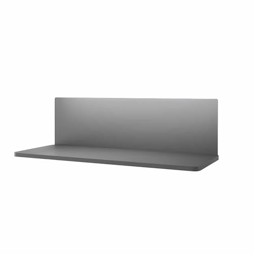 Étagère murale flottante en métal noir avec éclairage LED intégré pour salon 100cm