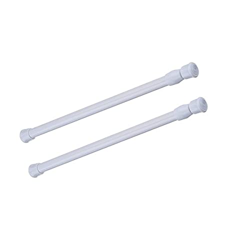 Spring Curtain Tension Rods 2-Pack, 15.7-28 in, White