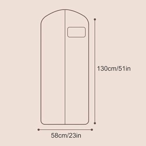 Garmet Bags Garment Rack Cover with Visible Mesh, Hanging Clothes Bag, Cotton Material, Waterproof and Dustproof(58x130cm/23x51in)2