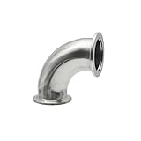 BIANMTSW KF16 KF25 KF40 KF50 304 Stainless Steel KF Vacuum Elbow Pipe Fitting Fit Tri Clamp(KF16)