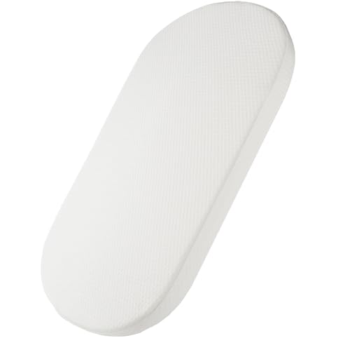 Mecc ecoh Baby Bassinet Mattress, 100% Breathable Cover, Water-Resistant Lining, Oval 33'x20'x2' Fit...