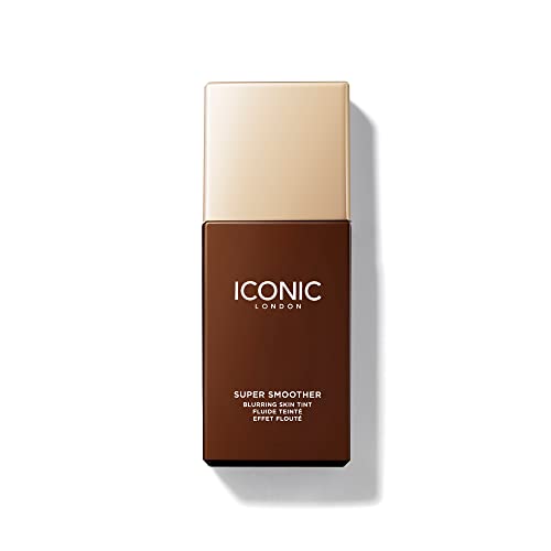 Image of ICONIC London Super Smoother Blurring Skin Tint | Light to Medium Coverage Matte Makeup Foundation| Enriched with Vegan Collagen and Peach Flower Extract - Warm Rich