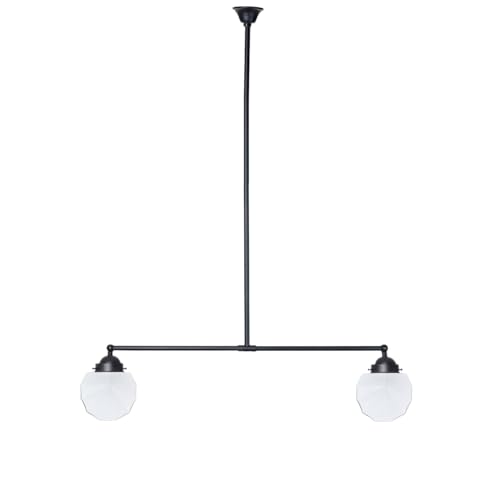 Lampe Moonlight T 2 lumières Johanna en verre opalin noble