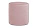 moebel-eins POUFI Hocker rund Pouf Polsterhocker Sitzhocker Sitzwürfel Fußhocker Bezug Samt, Rose