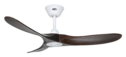 CasaFana ECO GENUINO 122 MW-NB - Ventilatore da soffitto (Ø x A), 1220 mm x 280 mm, colore: noce