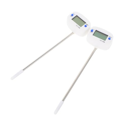 LALADEFIEE 2Pcs Digital Water Thermometer for Instant Read Cooking Meat Milk High Precision Probes to Range Kitchen Gadget for BBQ Food Preparation