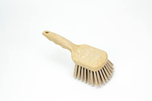 Image of SPARTA 40541EC25 Plastic Scrub Brush, Utility Brush, Kitchen Brush With Hanging Hole For Cleaning, 8 Inches, Tan, (Pack of 6)