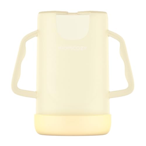 Image of Momcozy Baby Pouch Holder No Squeeze, Baby Food & Juice Box Holder, Mess-Free, Easy Grip for Self-Feeding, BPA-Free & DEHP-Free, Must-Have for Babies, Yellow