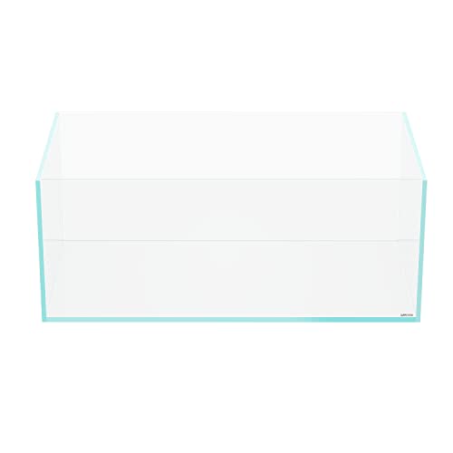 Image of LANDEN 90S 39 Gallon Shallow Tank Rimless Low Iron Tank 35.4 inch L x 19.7 inch W x 14.2 inch H (90cm x 50cm x 36cm); 10mm Thickness Aquascape Fish Tank, Black Leveling Mat Included