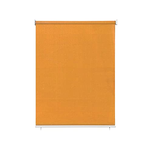 paramondo Außenrollo Senkrechtmarkise Sonnenschutz Sichtschutz für Balkon Terrasse, Pflegeleicht, Freihängend, Reiß- & Wetterfest, 220 x 140 cm [BXH] Orange