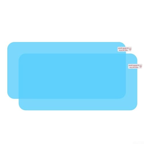 Jotekonoby Juego de 2 adhesivos a prueba de lluvia para espejo retrovisor, 350 x 160 mm, impermeable, antivaho, compatible con la mayoría de vehículos, mascotas Transpa