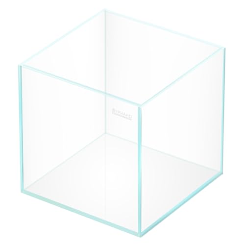 Image of LYPHARD AQUARIUMS 33 Gallon Cube Rimless Aquarium, Ultra Clear Low Iron Large Fish Tank, L19.7xW19.7xH19.7 Glass Thickness 8mm with EVA Foam Leveling Mat