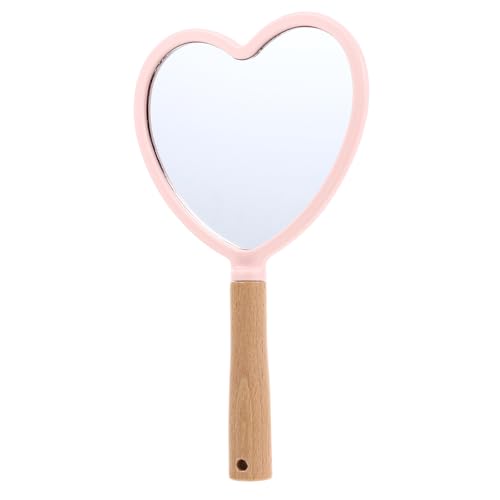 Espejo de Maquillaje Portátil con Mango de Madera Tehaux