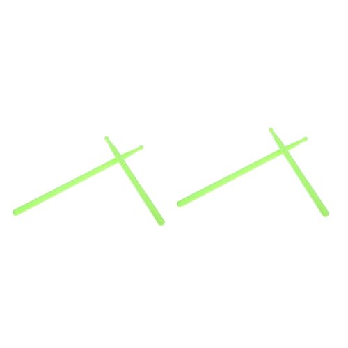 Par de baquetas de nylon para tambor Marching verde claro miniatura 7