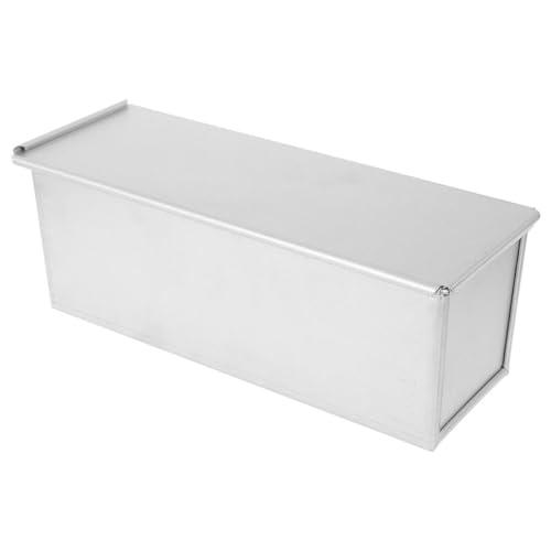 Beavorty Molde para Pan con Tapa Deslizable Molde Antiadherente para Hornear Pan de 900 G para Horno Adecuado para Tostadas y Repostería en Cocina Doméstica
