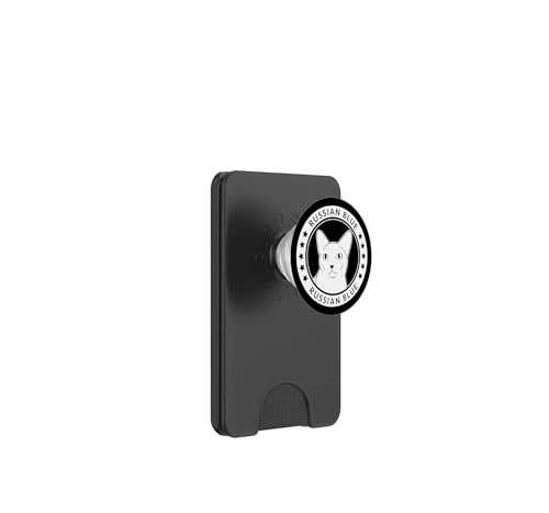 PopSockets PopWallet MagSafe Chat Bleu Russe - Accessoire de protection et rangement premium