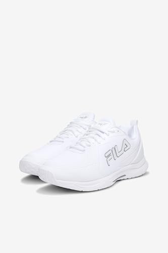 Fila Women's Volley Burst Shoes, White/White/Metallic Silver - 104