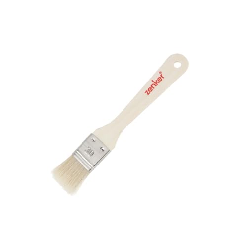 Zenker 42896 Pinceau de pâtisserie en bois, pinceau de cuisine, ustensile de pâtisserie, Bois, 19 cm, Beige