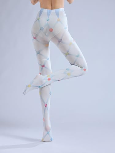 Image of Sahabowi Women's Sheer Tights, Digital Print Designs Stockings