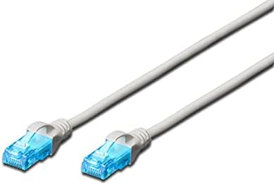 DIGITUS Kabel krosowy CAT 5e U-UTP, 2 m, sieciowy, LAN DSL, PVC, CCA, AWG 26/7, szary