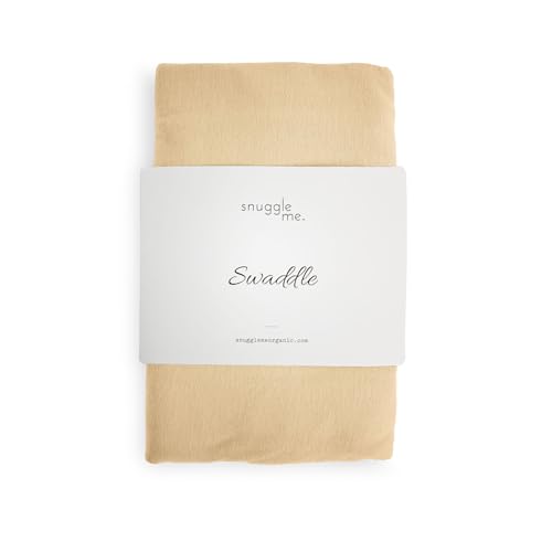 Image of snuggle me Swaddle | Organic Cotton Swaddle Blanket, Soft Stretch, 47 x 47 inches (Honey)