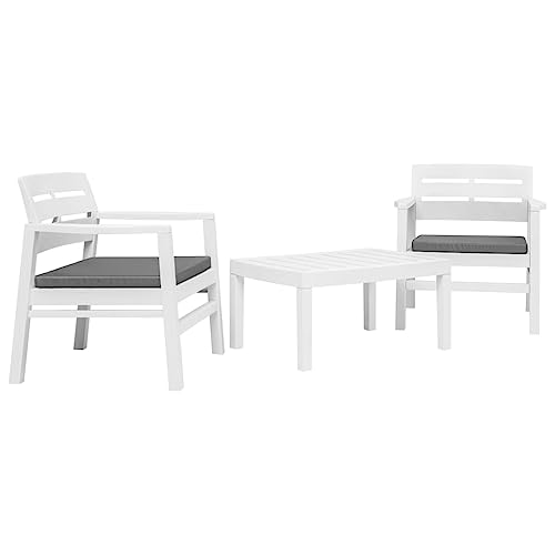 HOMEELIKE Robustes Kunststoff Gartenm?Bel Set mit Tisch und 2 Sesseln HOMEELIKE Robustes Kunststoff Gartenm?Bel Set mit Tisch und 2 Sesseln