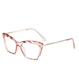 LOVQZAOF Vintage Red Cat Eye Sunglasses Metal Frame Glasses Crystal Faceted Eyeglasses,3,BH01