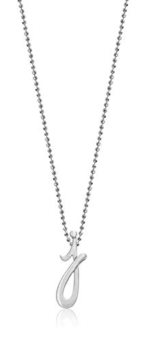 Alex Woo Little Autograph Letter J Necklace, Silver, One Size