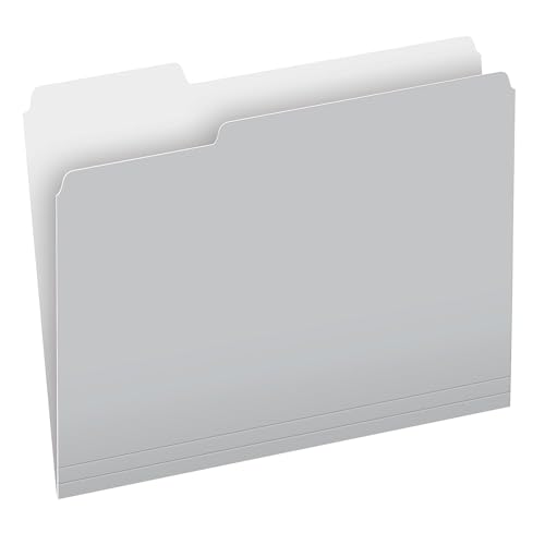 Pendaflex Interior File Folders, 1/3 Cut, Top Tab, Letter Size, Gray, 100 per Box (4210 1/3 GRA)
