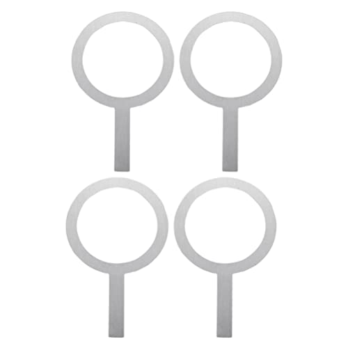 4pcs Milk Tea Baking Rings Milk Tea Cup Gasket Anti-scald Baking Cup Rings Handy Coffee Milk Cup Rims Practical Milk Tea Cup Rings Stainless Steel Milk Cup Rim Coffee Cup Rim