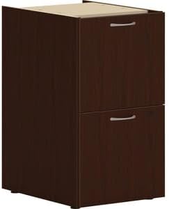 15 in. 2 x File & File Mod Pedestal Support Collection Component Drawer - Steel Ball Bearing Mahogany Laminate