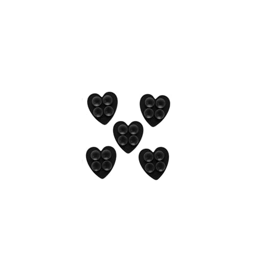 Wildflower Cases - Mini Black Heart Stickeez Compatible with Apple iPhones | Black Trendy Cute Viral - Durable Easy to Attach Lightweight Reusable Double-Sided Suction Women-Owned Small Business
