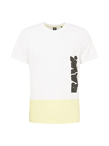 G-Star Raw Color Block Raw. T-Shirt, Camisetas Para Hombre, Blanco White D21539-336-110 , Xs G-Star Raw Color Block Raw. T-Shirt, Camisetas Para Hombre, Blanco White D21539-336-110 , Xs