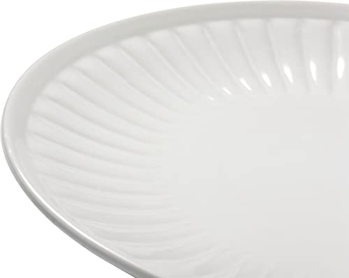Primitives-by-Kathy-Set-of-4-Fluted-Cream-Colored-Stoneware-Dinner-Plates Primitives by Kathy Set of 4 Fluted Cream Colored Stoneware Dinner Plates