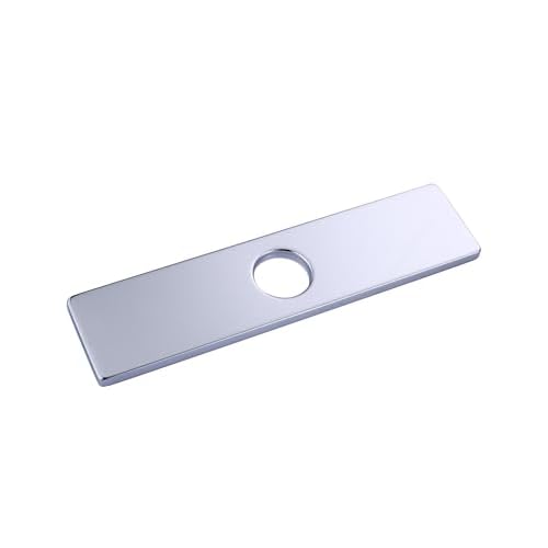 10-In Chrome Faucet Hole Cover Deck Plate – 1/3 Hole Escutch