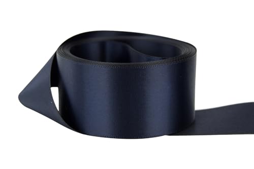 Image of Ribbon Bazaar Double Faced Satin - Premium Gloss Finish - 100% Polyester Ribbon for Gift Wrapping, Crafts, Scrapbooking, Hair Bow, Decorating & More - 3 /8 inch Dresden Blue 50yd Spool
