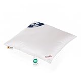 Atmungsaktives Gewebe Paradies Kopfkissen Softy-Extra, 80x80 cm, Weiss