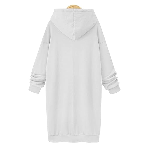 Vifucz Womens Hoodies Lone Dresses Cuff Sleeve Loose Plus Size Thermal Fuzzy Fall Winter Dresses to Wear with Leggings 20233