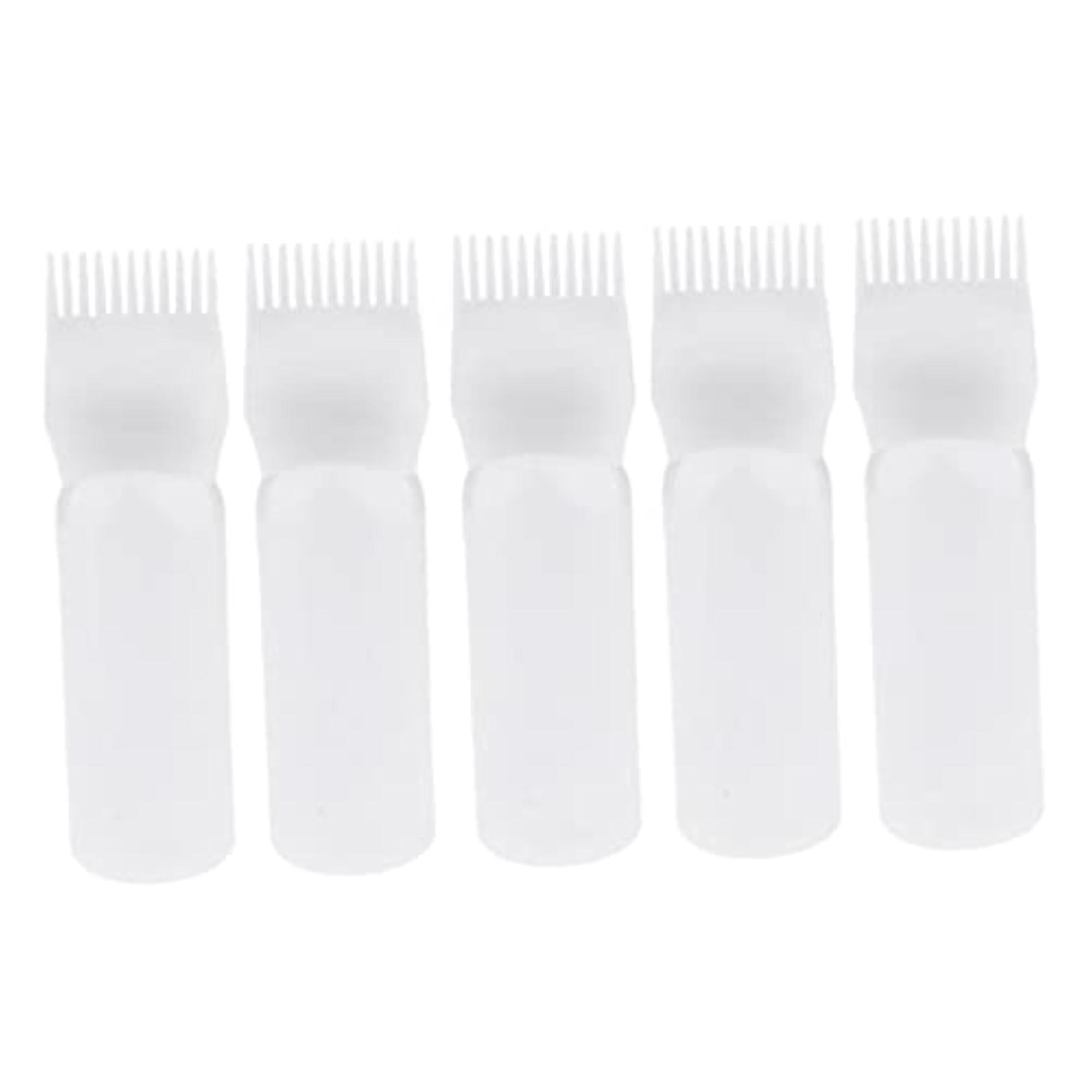 5Pcs Empty Hair Dye Applicator Dispensing Brush Salon Coloring Bottle